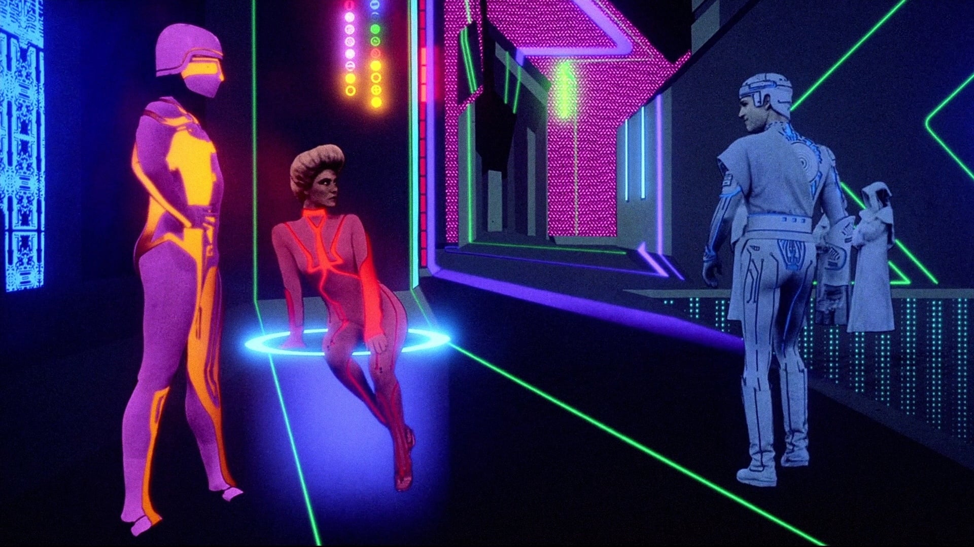 The meme is a screenshot from the 1982 sci-fi film "Blade Runner" featuring a scene where a group of replicants (androids) are discussing their own existence and humanity. The image shows a replicant, Pris, sitting on a table with a group of other replicants, and the text "I've seen things you people wouldn't see. Hurt, in the place of, where you could not see" appears on the screen.
